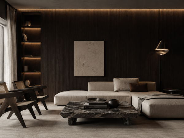 визуализация Structural wood dark nut